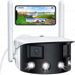 Campark SC10 2K 4MP Dual-Lens 180° Ultra-Wide View Wireless Outdoor Security Camera WIth Sound & Light Alarm Campark SC10 2K 4MP Dual-Lens 180° Ultra-Wide View Wireless Outdoor Security Camera WIth Sound & Light Alarm