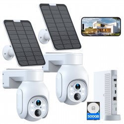Campark SC23 4MP Security Camera System WiFi PTZ Wireless Solar Powered  With 500GB Hard Drive Campark SC23 4MP Security Camera System WiFi PTZ Wireless Solar Powered  With 500GB Hard Drive