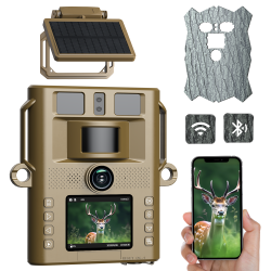 Campark TC21 4K 46MP Trail Camera 950NM Non-Glow Ultra-Thin WiFi Bluetooth Solar Power Game Camera With Covert Shell Campark TC21 4K 46MP Trail Camera 950NM Non-Glow Ultra-Thin WiFi Bluetooth Solar Power Game Camera With Covert Shell