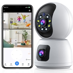 Campark SC24 2MP Dual Lens Indoor Security Camera Wireless With Phone App Auto Tracking For Children & Pet Campark SC24 2MP Dual Lens Indoor Security Camera Wireless With Phone App Auto Tracking For Children & Pet