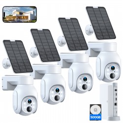 Campark SC23 4MP Security Camera System WiFi PTZ Wireless Solar Powered  With 500GB Hard Drive Campark SC23 4MP Security Camera System WiFi PTZ Wireless Solar Powered  With 500GB Hard Drive