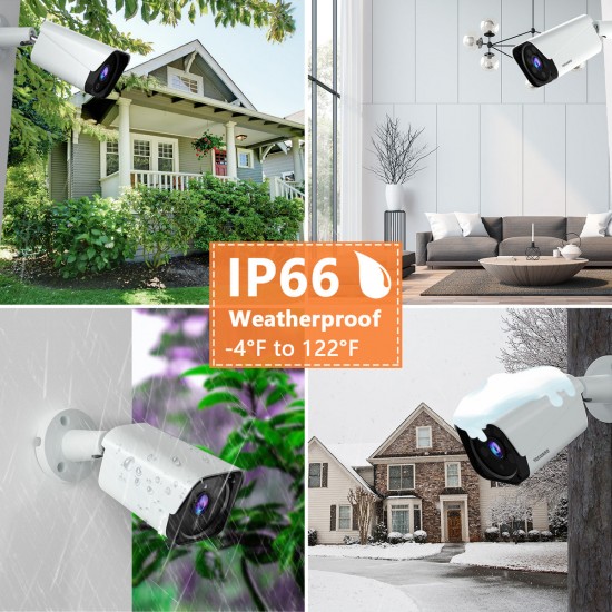 Campark  W204 8CH 4Pcs 1080P DVR Cameras Security Camera With 1TB Hard Drive