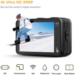 Campark V40 4K/30FPS WiFi Action Camera 20MP Touch Screen 40M Waterproof Camera Campark V40 4K/30FPS WiFi Action Camera 20MP Touch Screen 40M Waterproof Camera