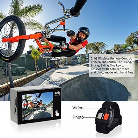 Campark X20 Action Camera 4K 20MP Touch Screen Waterproof Wifi Remote Control Camera