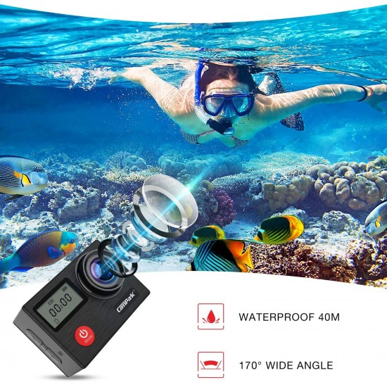 Campark X20C Action Camera Native 4K Ultra HD 20MP with EIS Stablization Touch Screen 