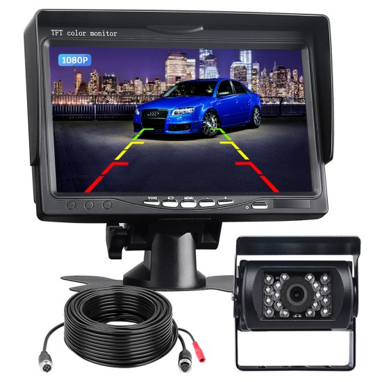 Campark RC02 7 '' 1080P HD Monitor Vehicle RV Backup Camera System for Cars/Trailer/Van/Jeep/SUV