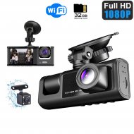 3-Channel 1080P HD Dash Cam For Cars Loop Recording, Car DVR Black- Box With 2 Inch IPS Screen Car Accessories 3-Channel 1080P HD Dash Cam For Cars Loop Recording, Car DVR Black- Box With 2 Inch IPS Screen Car Accessories