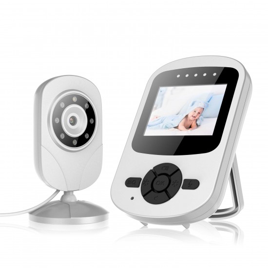 Campark Video Baby Monitor with Camera Infant Optics Digital Cam with Infrared Night Vision 2.4" LCD